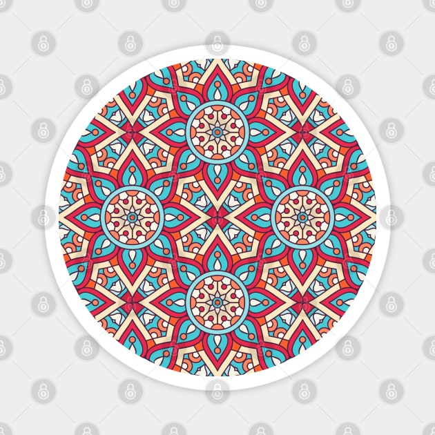 Ornamental floral mandala pattern #8 Magnet by GreekTavern